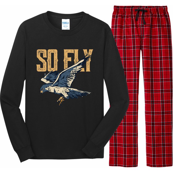 So Fly Peregrine Falcon Birding Ornithologists Long Sleeve Pajama Set