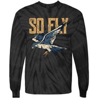 So Fly Peregrine Falcon Birding Ornithologists Tie-Dye Long Sleeve Shirt