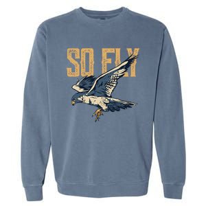 So Fly Peregrine Falcon Birding Ornithologists Garment-Dyed Sweatshirt