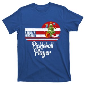 Santa Favorite Pickleball Player Christmas Ugly Sweater Gift T-Shirt