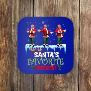 SantaS Favorite President Santa Trump Dance Coaster