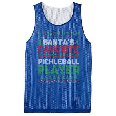 SantaS Favorite Pickleball Player Ugly Christmas Sweater Gift Mesh Reversible Basketball Jersey Tank