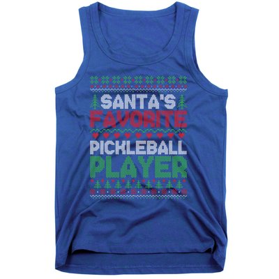 SantaS Favorite Pickleball Player Ugly Christmas Sweater Gift Tank Top