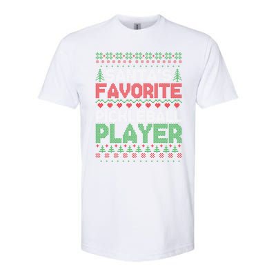 SantaS Favorite Pickleball Player Ugly Christmas Sweater Gift Softstyle CVC T-Shirt