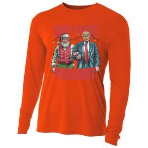 SantaS Favorite President Christmas Funny Trump Xmas Pajama Gift Cooling Performance Long Sleeve Crew