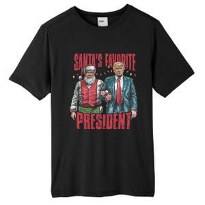 SantaS Favorite President Christmas Funny Trump Xmas Pajama Gift Tall Fusion ChromaSoft Performance T-Shirt