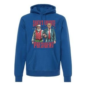 SantaS Favorite President Christmas Funny Trump Xmas Pajama Gift Premium Hoodie