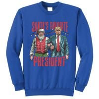 SantaS Favorite President Christmas Funny Trump Xmas Pajama Gift Tall Sweatshirt