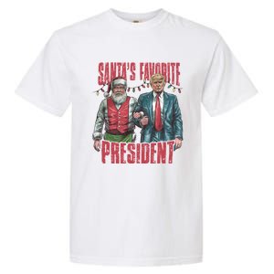 SantaS Favorite President Christmas Funny Trump Xmas Pajama Gift Garment-Dyed Heavyweight T-Shirt