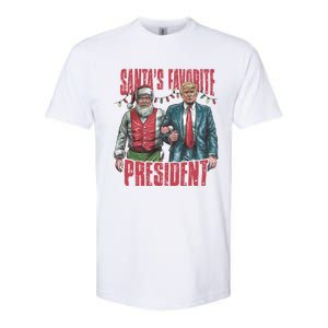 SantaS Favorite President Christmas Funny Trump Xmas Pajama Gift Softstyle CVC T-Shirt