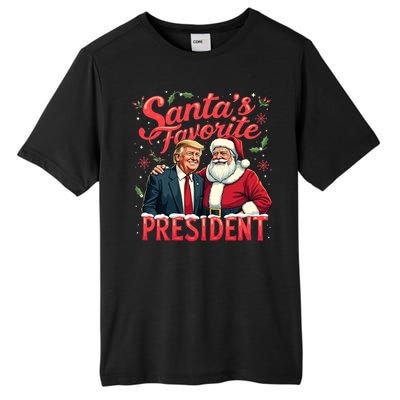 SantaS Favorite President Christmas Funny Trump Xmas Pajama Gift Tall Fusion ChromaSoft Performance T-Shirt