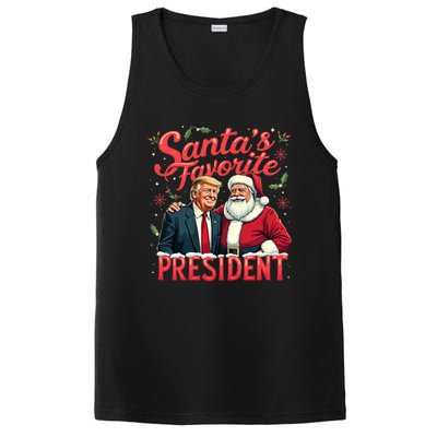 SantaS Favorite President Christmas Funny Trump Xmas Pajama Gift PosiCharge Competitor Tank