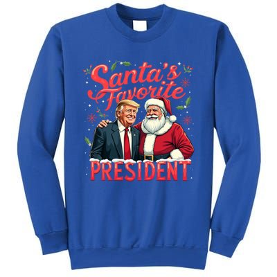 SantaS Favorite President Christmas Funny Trump Xmas Pajama Gift Sweatshirt