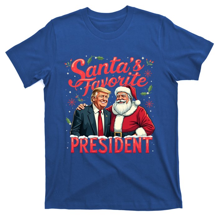 SantaS Favorite President Christmas Funny Trump Xmas Pajama Gift T-Shirt