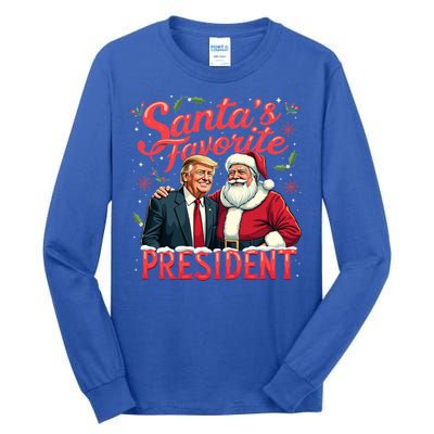 SantaS Favorite President Christmas Funny Trump Xmas Pajama Gift Tall Long Sleeve T-Shirt