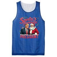 SantaS Favorite President Christmas Funny Trump Xmas Pajama Gift Mesh Reversible Basketball Jersey Tank