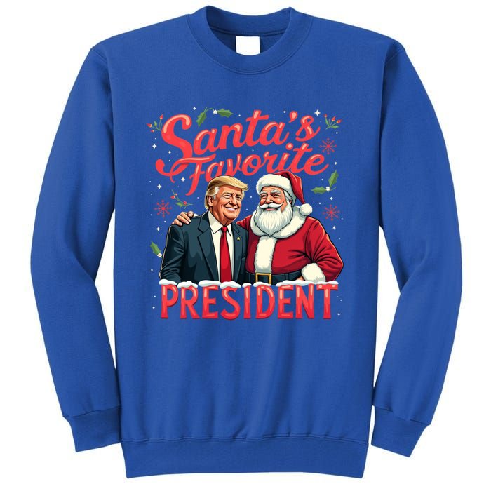 SantaS Favorite President Christmas Funny Trump Xmas Pajama Gift Tall Sweatshirt