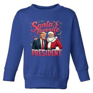 SantaS Favorite President Christmas Funny Trump Xmas Pajama Gift Toddler Sweatshirt