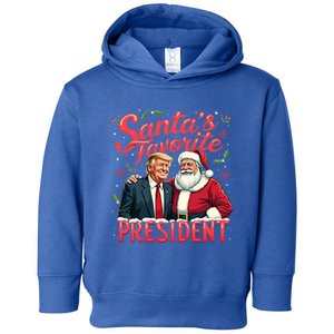 SantaS Favorite President Christmas Funny Trump Xmas Pajama Gift Toddler Hoodie