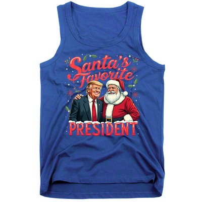 SantaS Favorite President Christmas Funny Trump Xmas Pajama Gift Tank Top