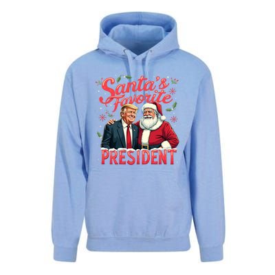 SantaS Favorite President Christmas Funny Trump Xmas Pajama Gift Unisex Surf Hoodie