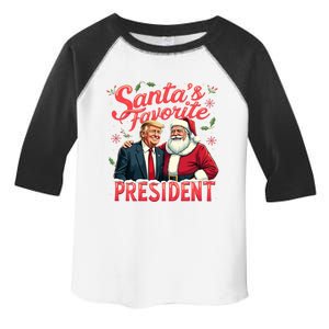 SantaS Favorite President Christmas Funny Trump Xmas Pajama Gift Toddler Fine Jersey T-Shirt