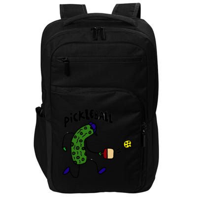 Smileteestank Funny Pickle Playing Pickleball Cartoon Cool Gift Impact Tech Backpack