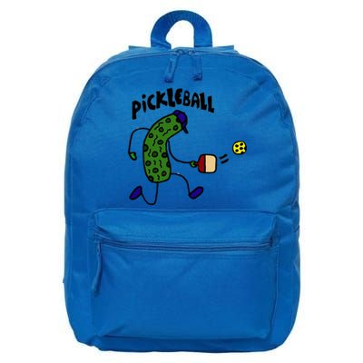 Smileteestank Funny Pickle Playing Pickleball Cartoon Cool Gift 16 in Basic Backpack