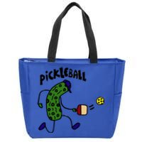 Smileteestank Funny Pickle Playing Pickleball Cartoon Cool Gift Zip Tote Bag