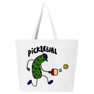 Smileteestank Funny Pickle Playing Pickleball Cartoon Cool Gift 25L Jumbo Tote