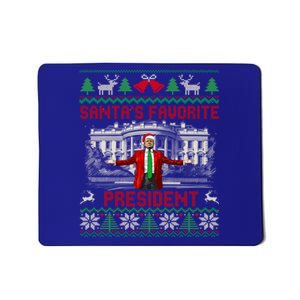 SantaS Favorite President Christmas Ugly Trump 47 Gift Mousepad