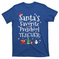 Santas Favorite Preschool Teacher Gift T-Shirt