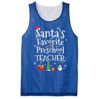 Santas Favorite Preschool Teacher Gift Mesh Reversible Basketball Jersey Tank