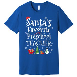 Santas Favorite Preschool Teacher Gift Premium T-Shirt