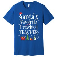 Santas Favorite Preschool Teacher Gift Premium T-Shirt