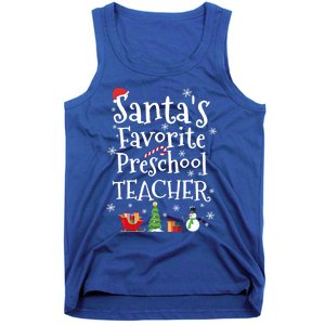 Santas Favorite Preschool Teacher Gift Tank Top