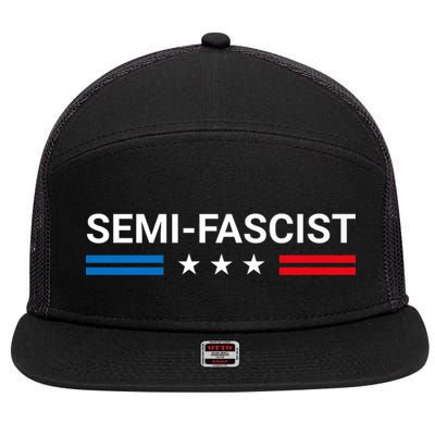 Semi Fascist Funny Political Humor Biden Quotes 7 Panel Mesh Trucker Snapback Hat