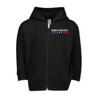 Semi Fascist Funny Political Humor Biden Quotes Toddler Zip Fleece Hoodie