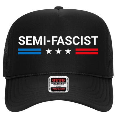 Semi Fascist Funny Political Humor Biden Quotes High Crown Mesh Back Trucker Hat