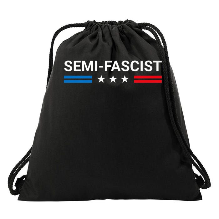 Semi Fascist Funny Political Humor Biden Quotes Drawstring Bag