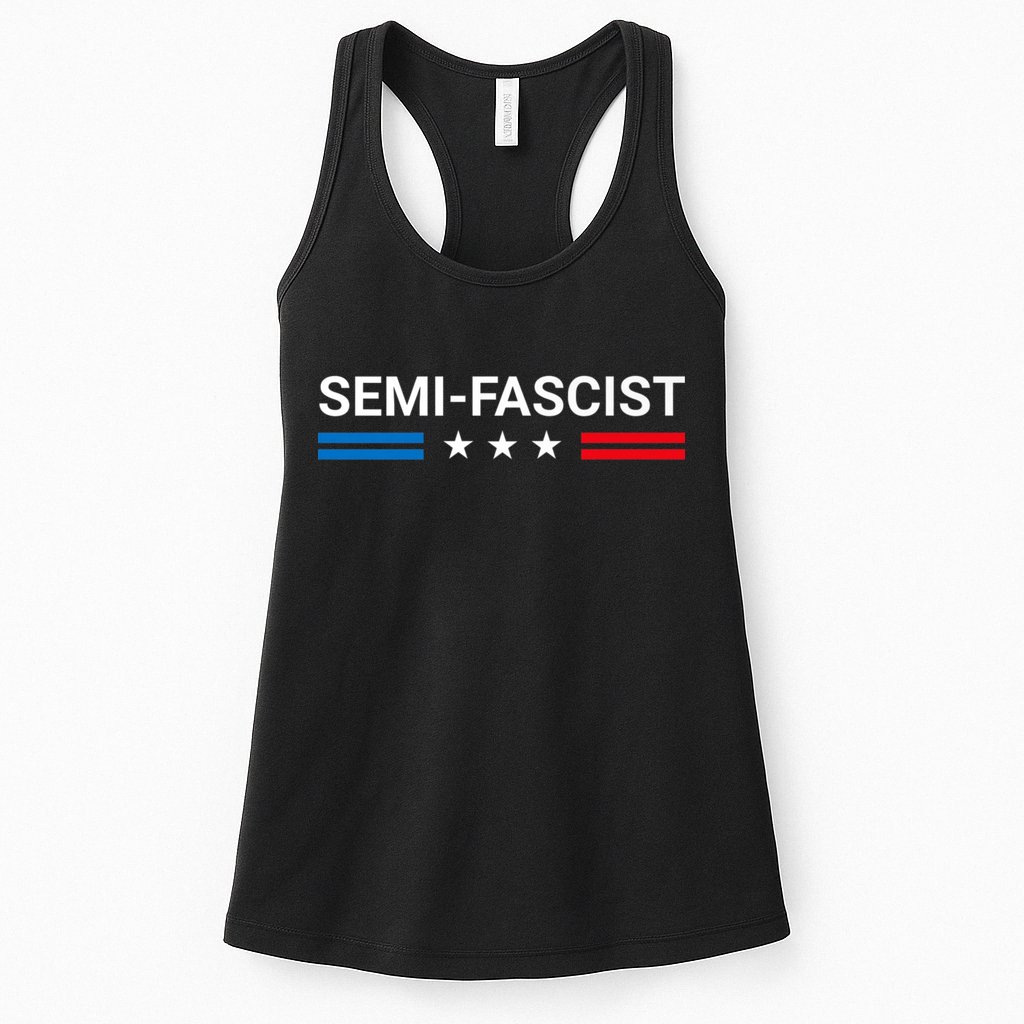 Semi Fascist Funny Political Humor Biden Quotes Womens Tank Top