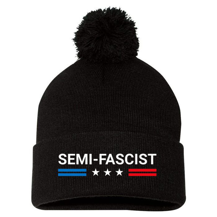 Semi Fascist Funny Political Humor Biden Quotes Pom Pom 12in Knit Beanie