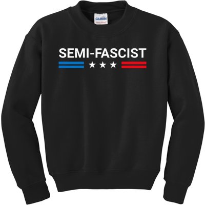 Semi Fascist Funny Political Humor Biden Quotes Kids Sweatshirt