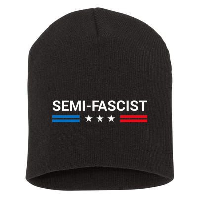 Semi Fascist Funny Political Humor Biden Quotes Short Acrylic Beanie