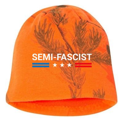 Semi Fascist Funny Political Humor Biden Quotes Kati - Camo Knit Beanie