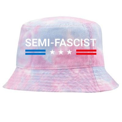 Semi Fascist Funny Political Humor Biden Quotes Tie-Dyed Bucket Hat