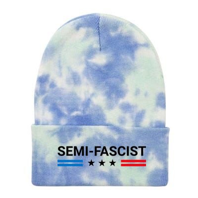 Semi Fascist Funny Political Humor Biden Quotes Tie Dye 12in Knit Beanie