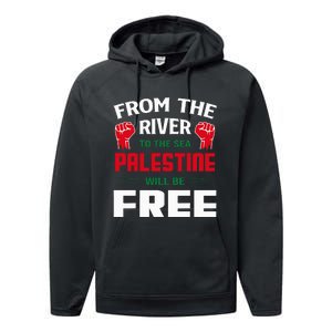 Solidarity for Palestine Arabic Keffiyeh Support Performance Fleece Hoodie