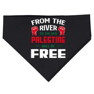 Solidarity for Palestine Arabic Keffiyeh Support USA-Made Doggie Bandana