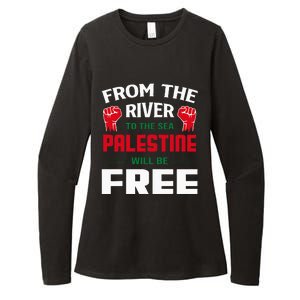 Solidarity for Palestine Arabic Keffiyeh Support Womens CVC Long Sleeve Shirt